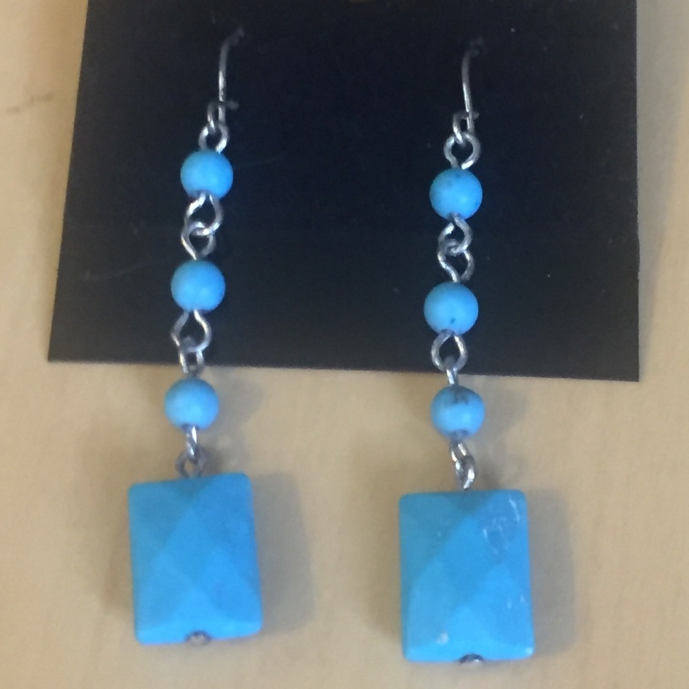 💚 Turquoise and sterling silver dangle earrings